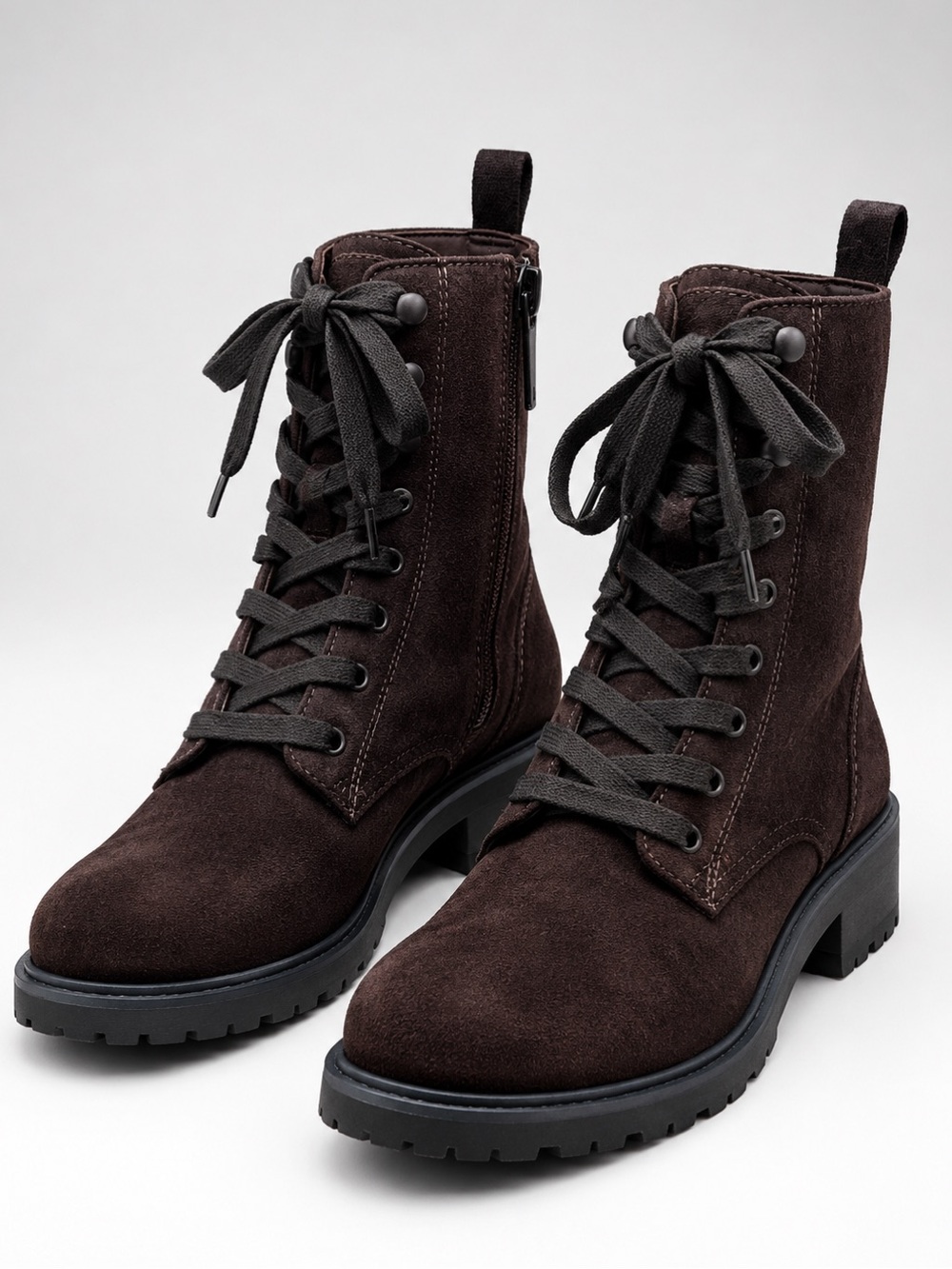 ♥️♥️On 34th Women's Terissa Lace-Up Booties - Rich Truff